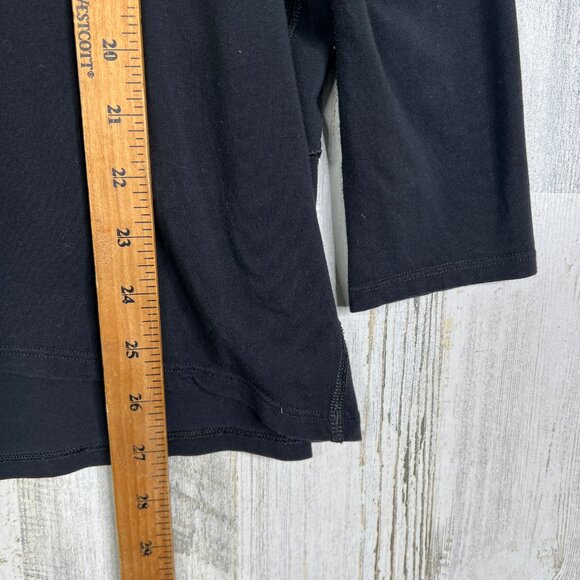 Lululemon Women’s Shirt Sz 12 Solid Black Long Sleeve Casual Athleisure Yoga Top - Picture 6 of 7